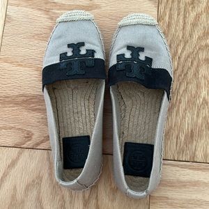 Lightly worn Tory Burch espadrilles in tan/black